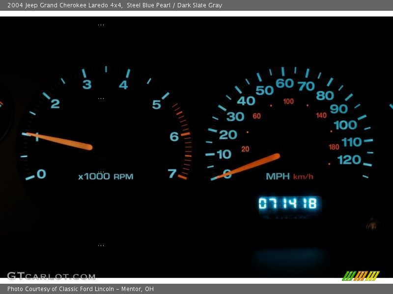 Steel Blue Pearl / Dark Slate Gray 2004 Jeep Grand Cherokee Laredo 4x4