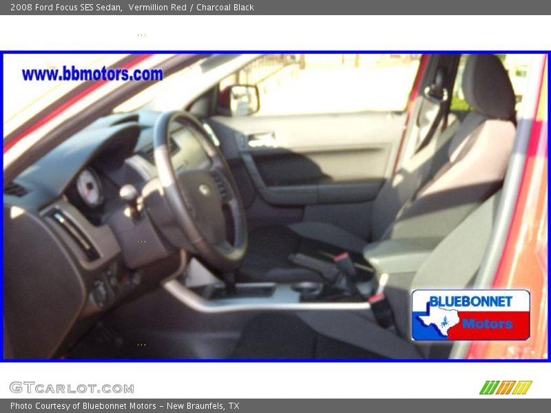 Vermillion Red / Charcoal Black 2008 Ford Focus SES Sedan