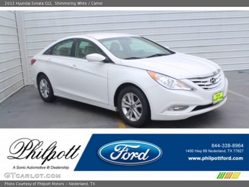 Shimmering White / Camel 2013 Hyundai Sonata GLS