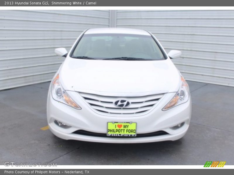 Shimmering White / Camel 2013 Hyundai Sonata GLS