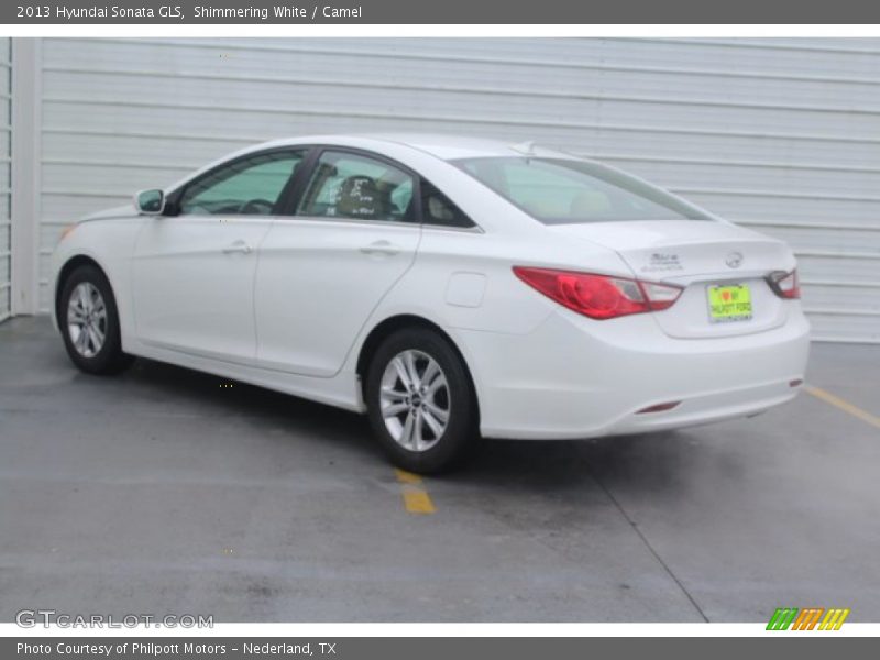 Shimmering White / Camel 2013 Hyundai Sonata GLS