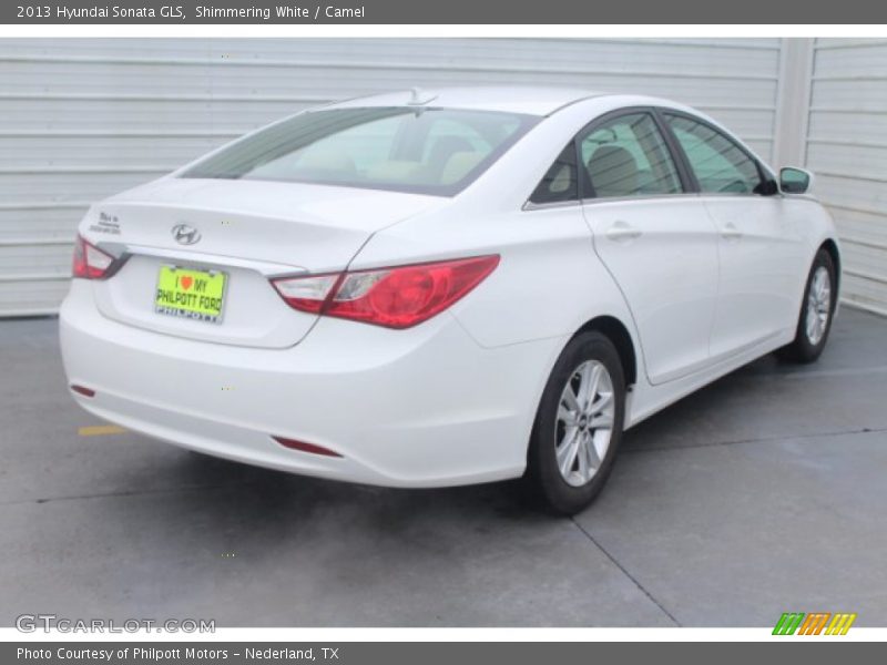 Shimmering White / Camel 2013 Hyundai Sonata GLS