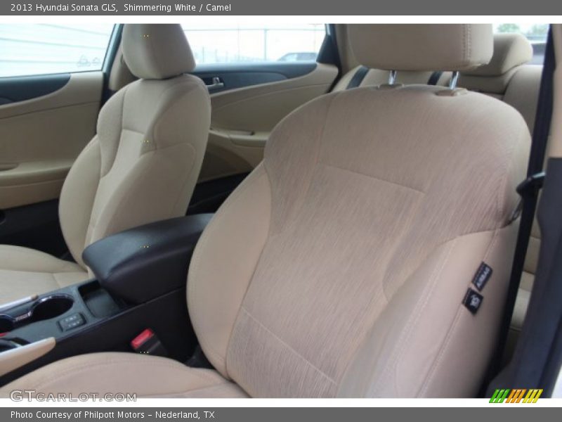 Shimmering White / Camel 2013 Hyundai Sonata GLS