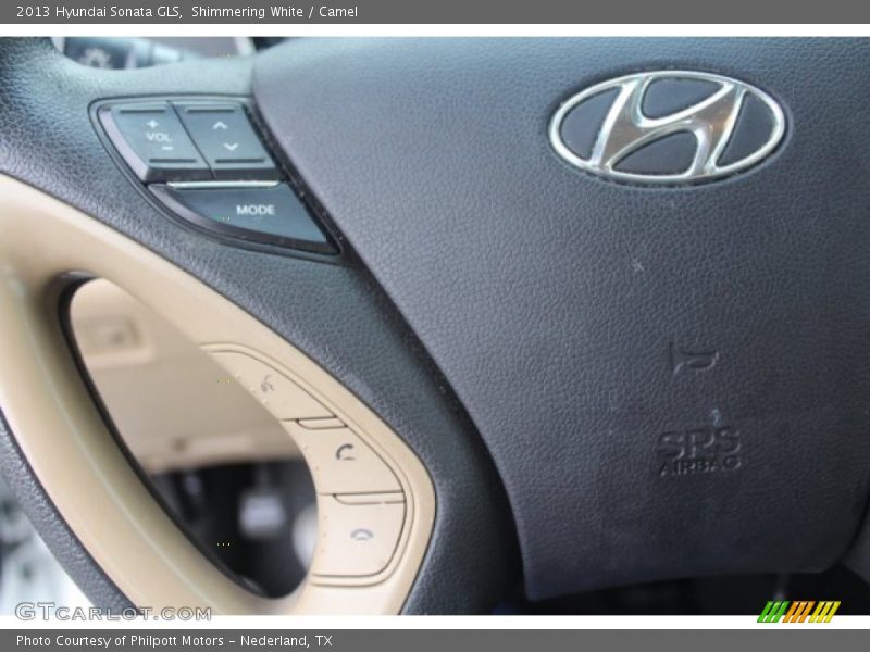 Shimmering White / Camel 2013 Hyundai Sonata GLS