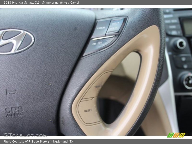 Shimmering White / Camel 2013 Hyundai Sonata GLS