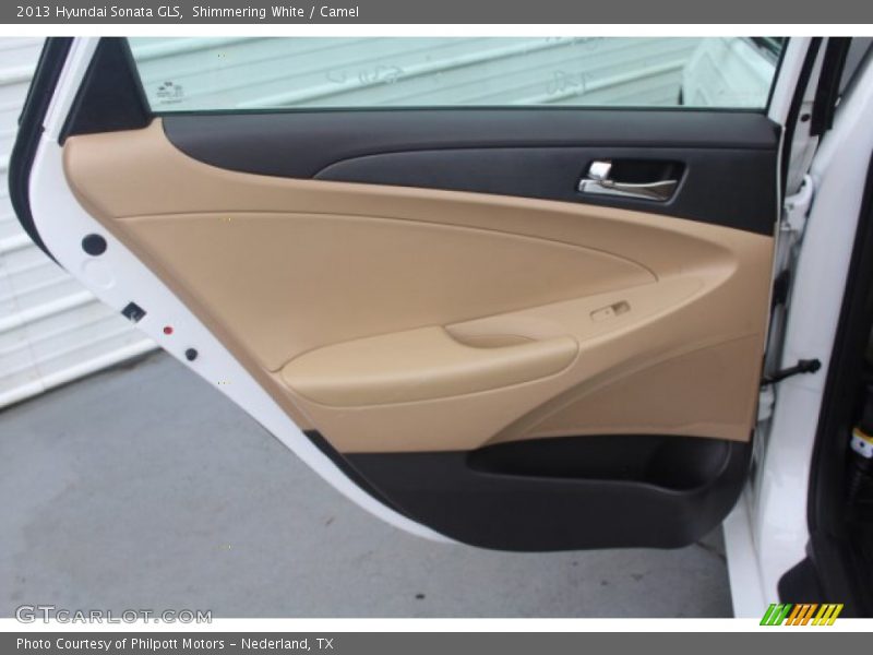 Shimmering White / Camel 2013 Hyundai Sonata GLS