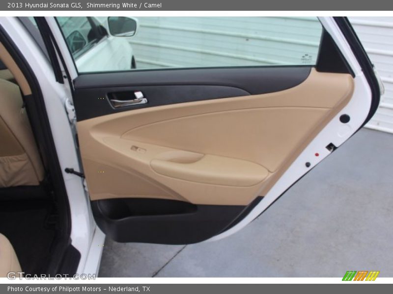 Shimmering White / Camel 2013 Hyundai Sonata GLS