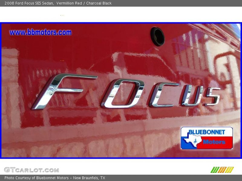 Vermillion Red / Charcoal Black 2008 Ford Focus SES Sedan
