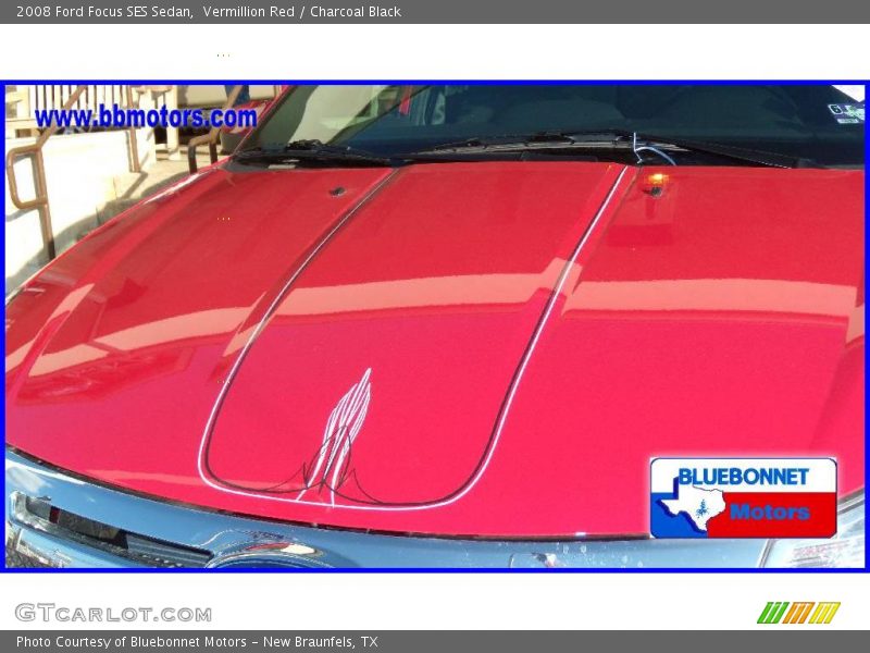 Vermillion Red / Charcoal Black 2008 Ford Focus SES Sedan