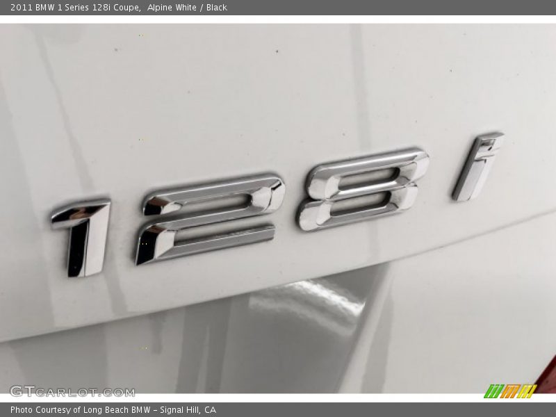 Alpine White / Black 2011 BMW 1 Series 128i Coupe