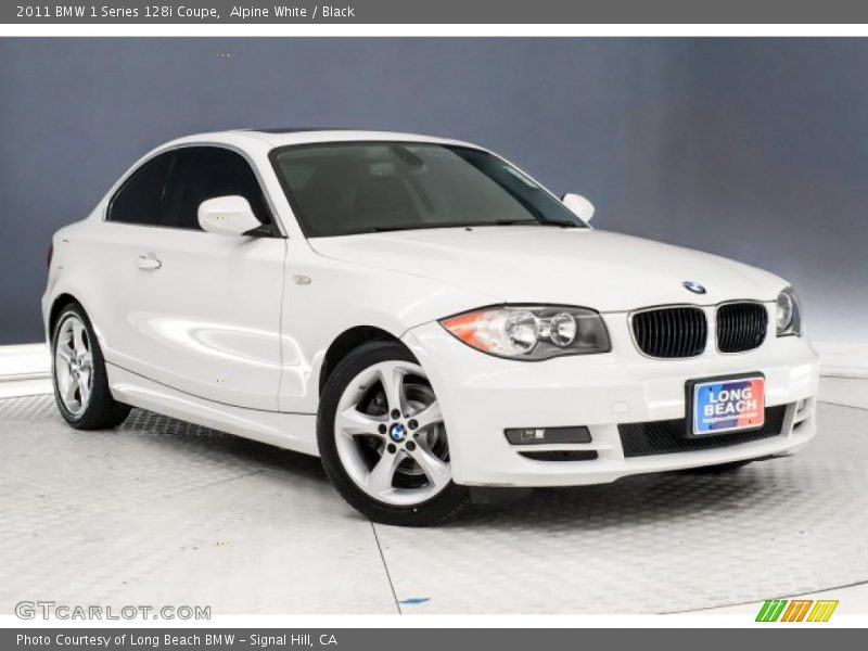 Alpine White / Black 2011 BMW 1 Series 128i Coupe