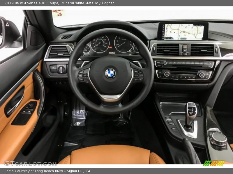 Mineral White Metallic / Cognac 2019 BMW 4 Series 430i Coupe