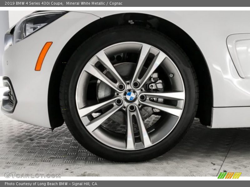 Mineral White Metallic / Cognac 2019 BMW 4 Series 430i Coupe