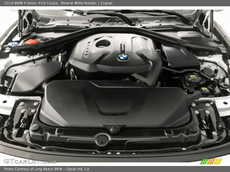 Mineral White Metallic / Cognac 2019 BMW 4 Series 430i Coupe