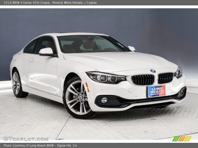 Mineral White Metallic / Cognac 2019 BMW 4 Series 430i Coupe