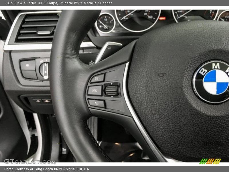 Mineral White Metallic / Cognac 2019 BMW 4 Series 430i Coupe