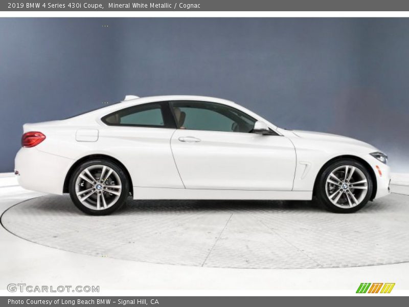 Mineral White Metallic / Cognac 2019 BMW 4 Series 430i Coupe