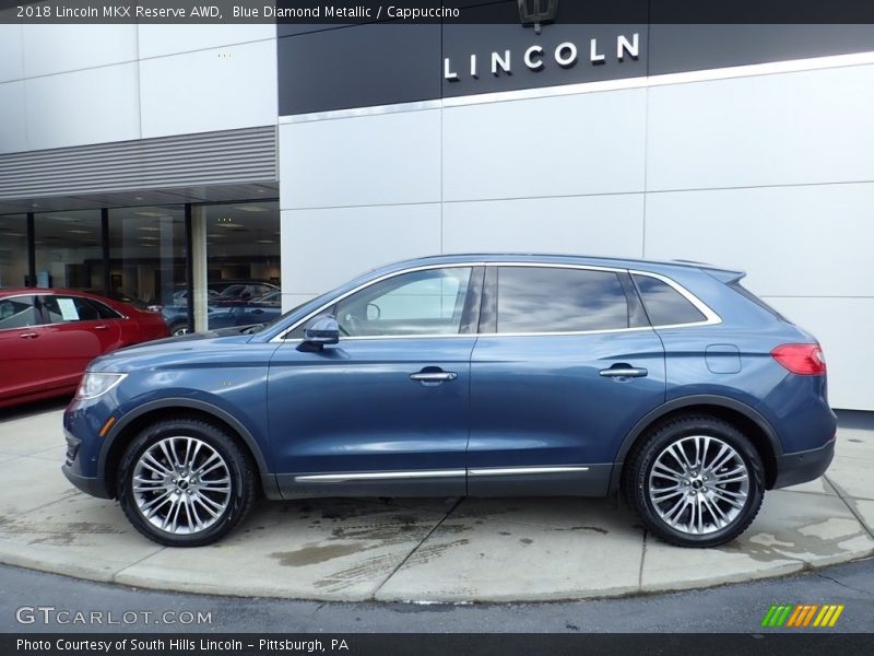 Blue Diamond Metallic / Cappuccino 2018 Lincoln MKX Reserve AWD