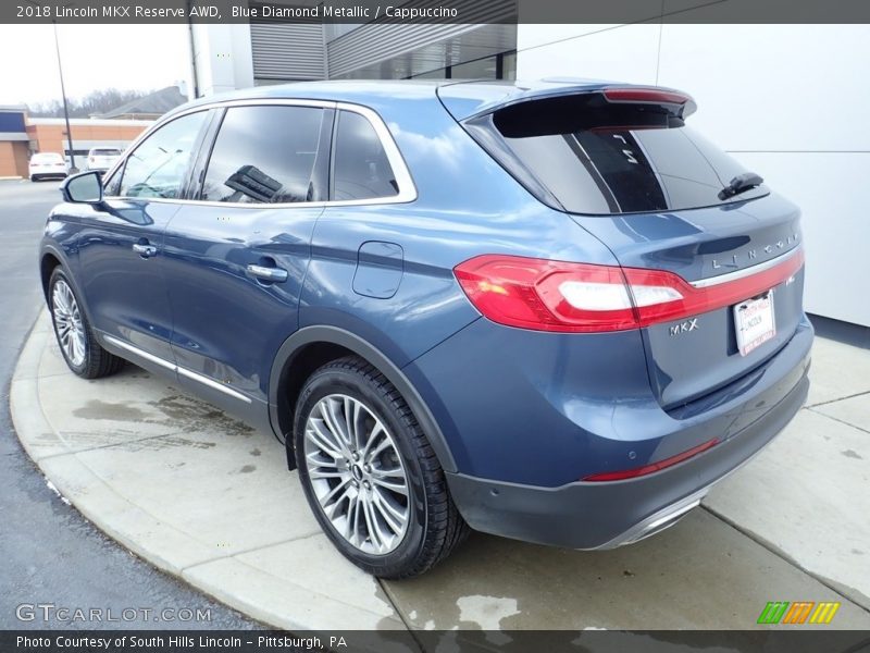 Blue Diamond Metallic / Cappuccino 2018 Lincoln MKX Reserve AWD