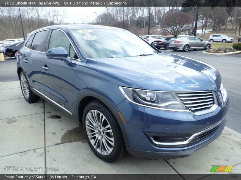 Blue Diamond Metallic / Cappuccino 2018 Lincoln MKX Reserve AWD