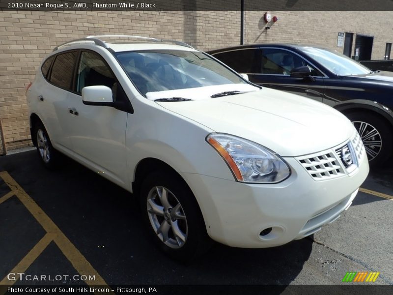 Phantom White / Black 2010 Nissan Rogue SL AWD