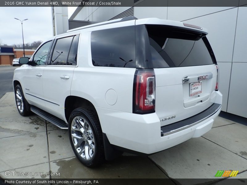 White Frost Tricoat / Cocoa/Shale 2016 GMC Yukon Denali 4WD