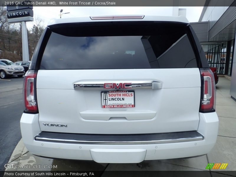 White Frost Tricoat / Cocoa/Shale 2016 GMC Yukon Denali 4WD