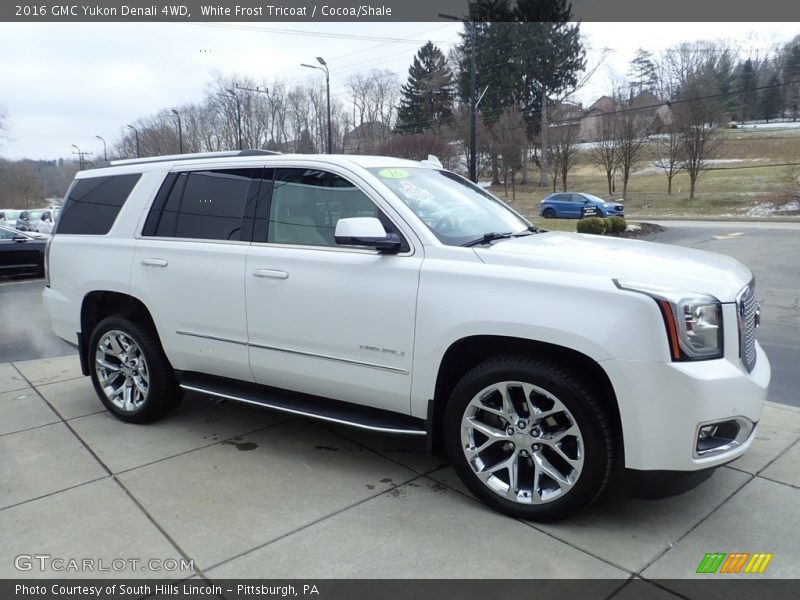 White Frost Tricoat / Cocoa/Shale 2016 GMC Yukon Denali 4WD