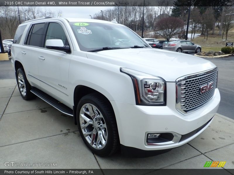 White Frost Tricoat / Cocoa/Shale 2016 GMC Yukon Denali 4WD