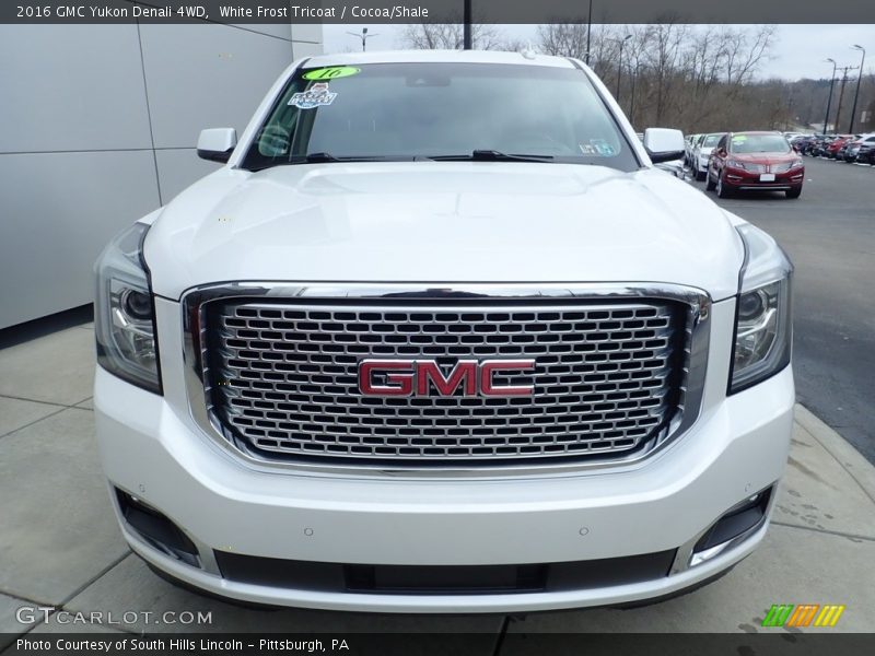 White Frost Tricoat / Cocoa/Shale 2016 GMC Yukon Denali 4WD