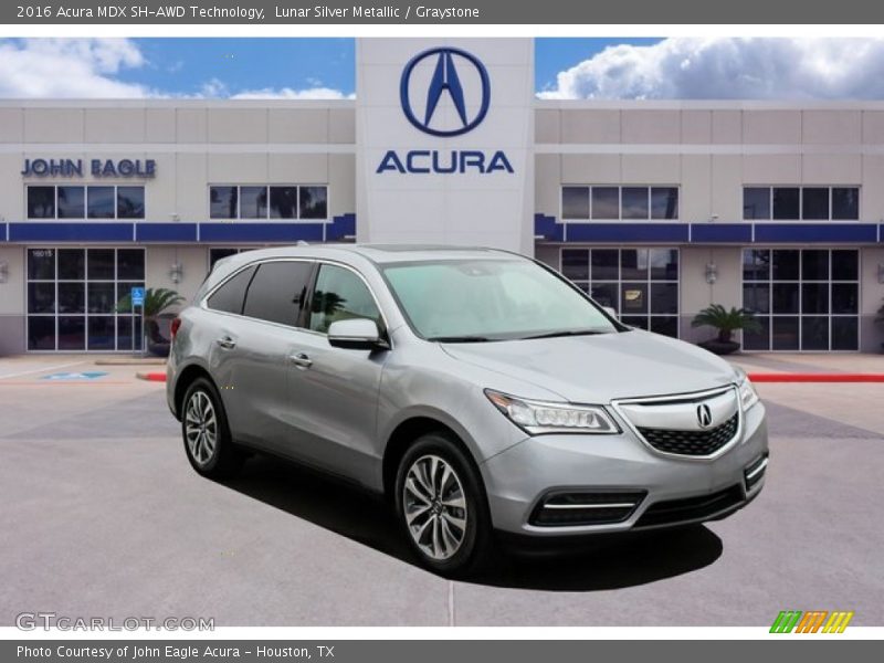 Lunar Silver Metallic / Graystone 2016 Acura MDX SH-AWD Technology