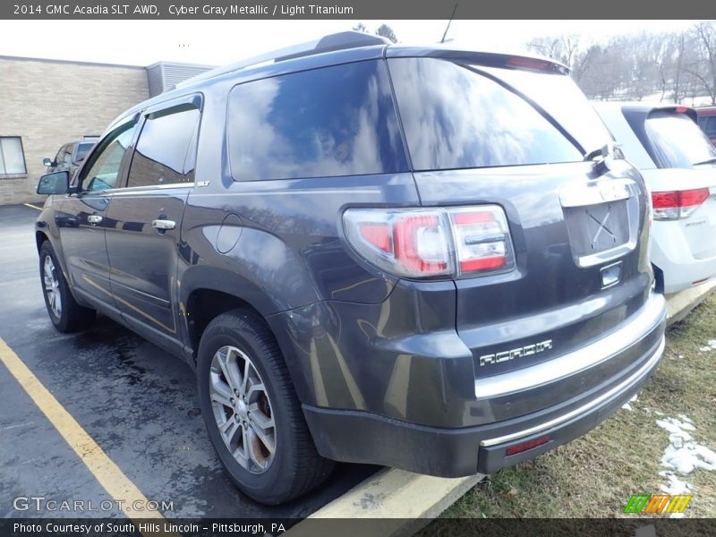 Cyber Gray Metallic / Light Titanium 2014 GMC Acadia SLT AWD