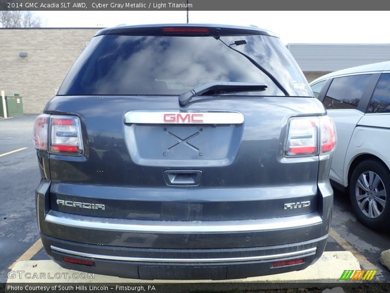 Cyber Gray Metallic / Light Titanium 2014 GMC Acadia SLT AWD