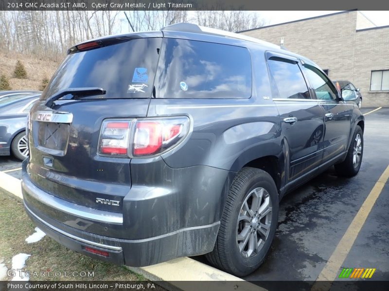 Cyber Gray Metallic / Light Titanium 2014 GMC Acadia SLT AWD