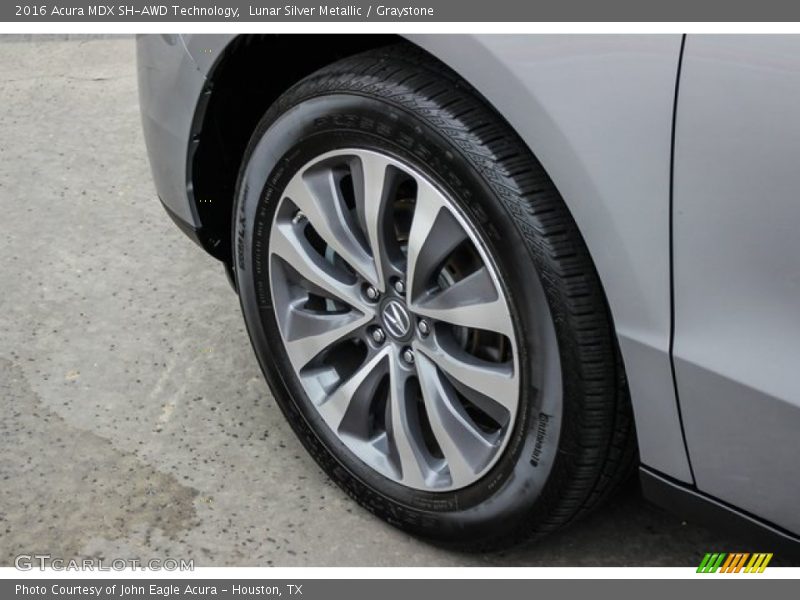 Lunar Silver Metallic / Graystone 2016 Acura MDX SH-AWD Technology