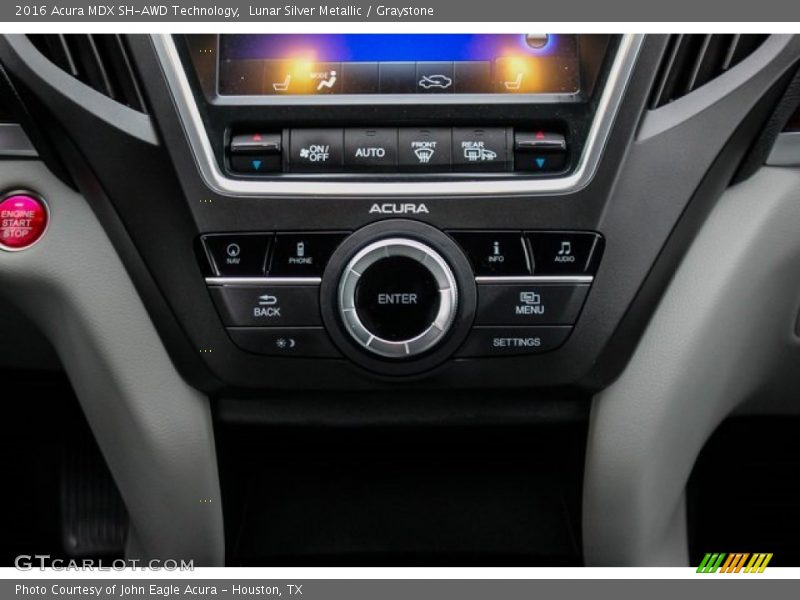 Lunar Silver Metallic / Graystone 2016 Acura MDX SH-AWD Technology
