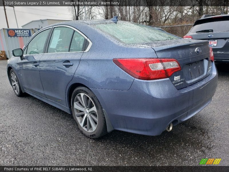 Twilight Blue Metallic / Warm Ivory 2016 Subaru Legacy 2.5i Limited