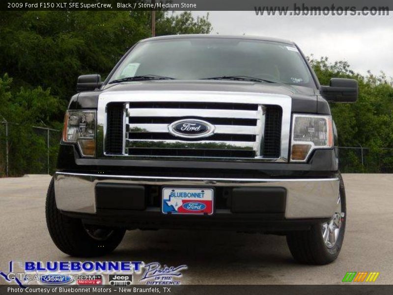 Black / Stone/Medium Stone 2009 Ford F150 XLT SFE SuperCrew