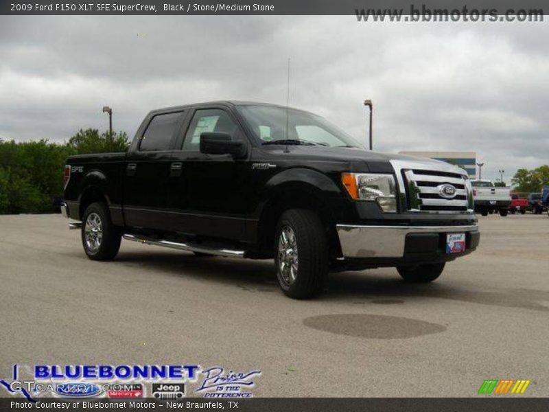 Black / Stone/Medium Stone 2009 Ford F150 XLT SFE SuperCrew