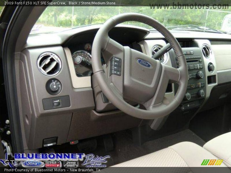 Black / Stone/Medium Stone 2009 Ford F150 XLT SFE SuperCrew