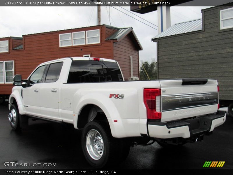White Platinum Metallic Tri-Coat / Camelback 2019 Ford F450 Super Duty Limited Crew Cab 4x4