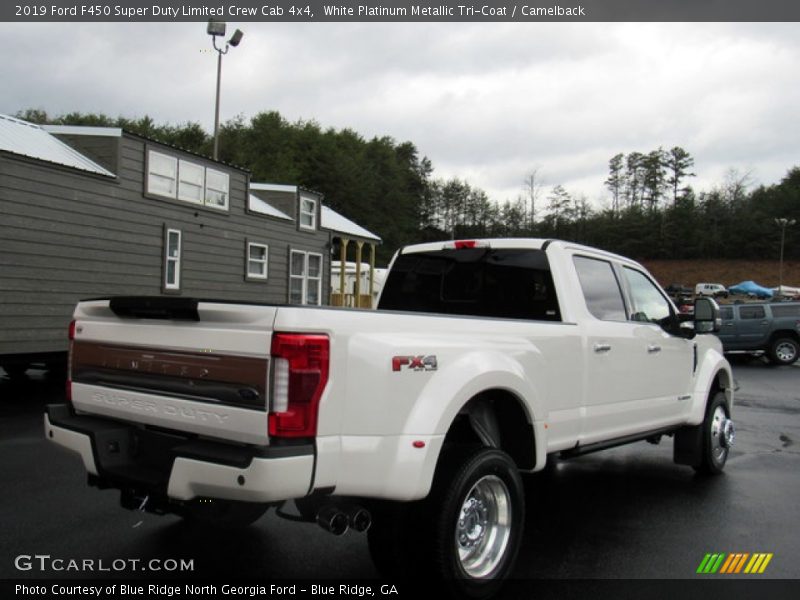 White Platinum Metallic Tri-Coat / Camelback 2019 Ford F450 Super Duty Limited Crew Cab 4x4