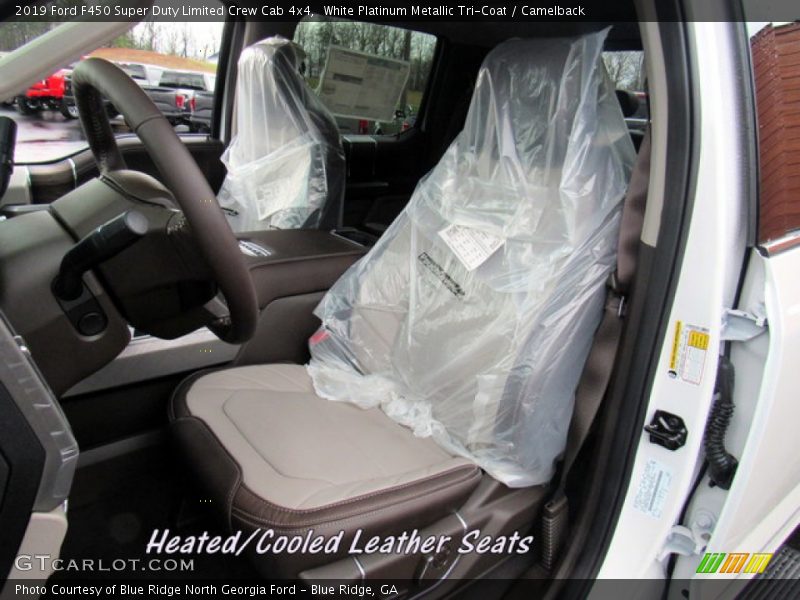 White Platinum Metallic Tri-Coat / Camelback 2019 Ford F450 Super Duty Limited Crew Cab 4x4