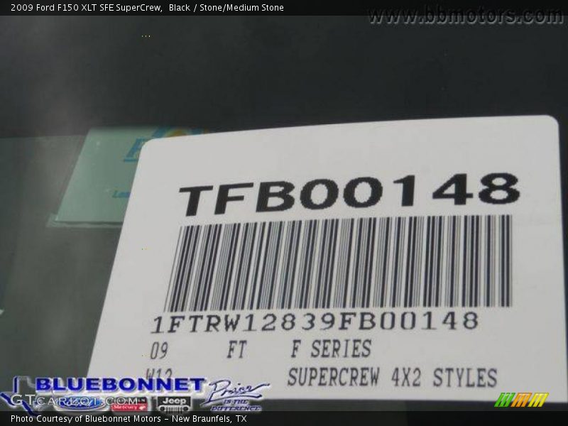 Black / Stone/Medium Stone 2009 Ford F150 XLT SFE SuperCrew