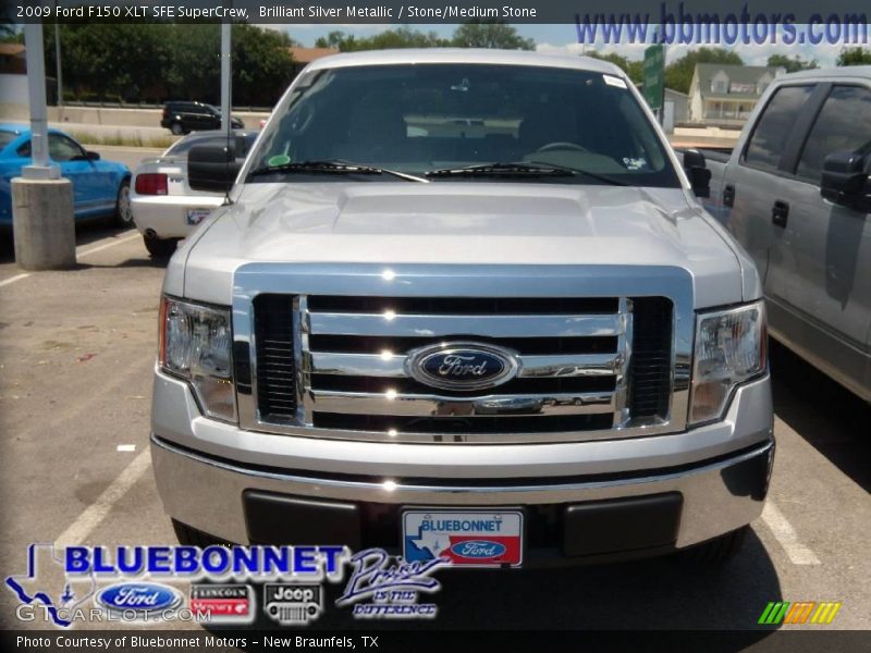 Brilliant Silver Metallic / Stone/Medium Stone 2009 Ford F150 XLT SFE SuperCrew
