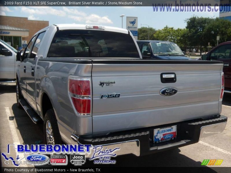 Brilliant Silver Metallic / Stone/Medium Stone 2009 Ford F150 XLT SFE SuperCrew