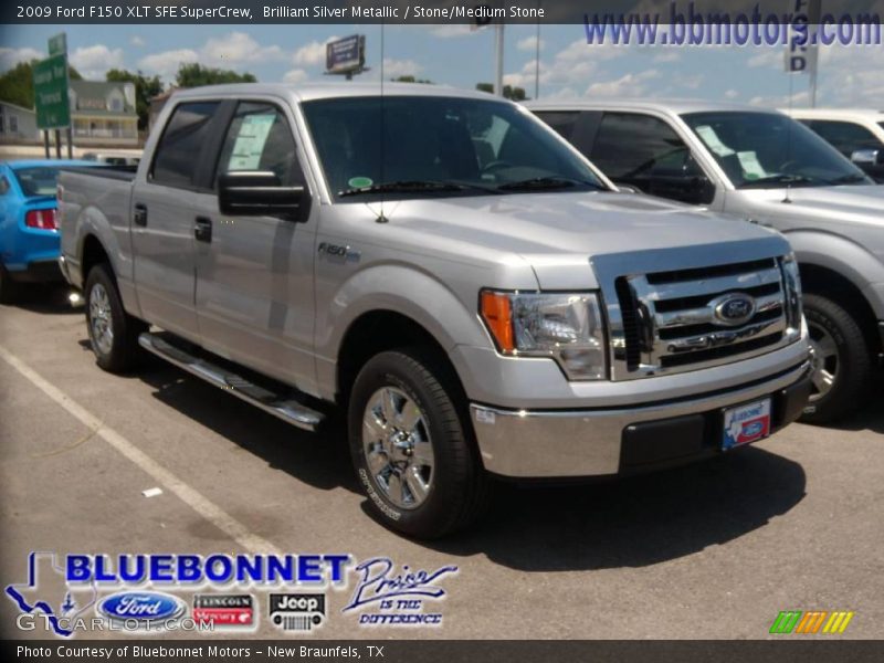 Brilliant Silver Metallic / Stone/Medium Stone 2009 Ford F150 XLT SFE SuperCrew