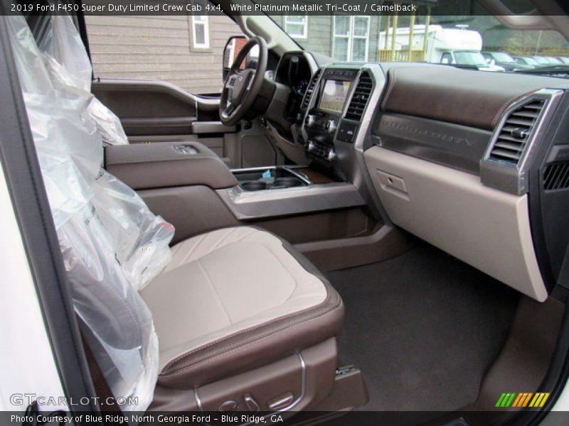 White Platinum Metallic Tri-Coat / Camelback 2019 Ford F450 Super Duty Limited Crew Cab 4x4