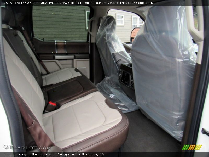 White Platinum Metallic Tri-Coat / Camelback 2019 Ford F450 Super Duty Limited Crew Cab 4x4