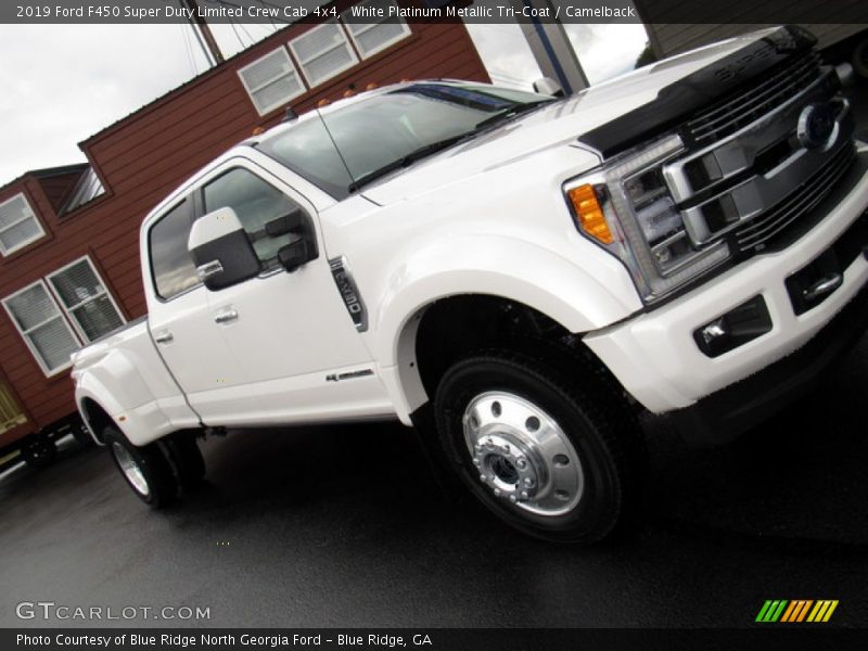 White Platinum Metallic Tri-Coat / Camelback 2019 Ford F450 Super Duty Limited Crew Cab 4x4